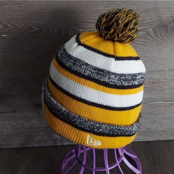 Pittsburgh Steelers New Era Knit Hat Pom Pom Beanie Winter Hat One Size - Picture 2 of 4